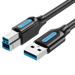 Кабел USB 3.0 AM / BM - 0.5M Black - COOBD Кабел USB 3.0 AM / BM - 0.5M Black - COOBD