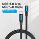 USB 2.0 C M / Micro-B USB M 0.5m - COVBD USB 2.0 C M / Micro-B USB M 0.5m - COVBD