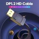 Cable - Display Port v1.2 DP M / M Black 4K 3M - HACBI
