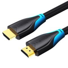 Кабел HDMI v2.0 M / M 4K/60Hz Gold - 0.75M Black - AACBE Кабел HDMI v2.0 M / M 4K/60Hz Gold - 0.75M Black - AACBE