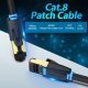 LAN SFTP Cat.8 Patch Cable - 2M Black 40Gbps - IKABH