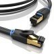 LAN SFTP Cat.8 Patch Cable - 1.5M Black 40Gbps - IKABG LAN SFTP Cat.8 Patch Cable - 1.5M Black 40Gbps - IKABG