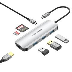 докинг станция Docking Station Type-C - TOJHB - HDMI x 1, USB3.0 x 3, USB-C PD100W x 1, SD/TF докинг станция Docking Station Type-C - TOJHB - HDMI x 1, USB3.0 x 3, USB-C PD100W x 1, SD/TF