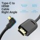 Type-C to HDMI Cable Right Angle 1.5M Black - CGVBG