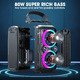Блутут парти колона Bluetooth Party Speaker - T9 Black - 80W, Wireless Microphone, Karaoke Блутут парти колона Bluetooth Party Speaker - T9 Black - 80W, Wireless Microphone, Karaoke