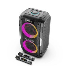 Bluetooth Party Speaker - T9 PRO - 120W, 2 x Wireless Microphones, Karaoke