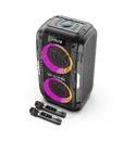 W-King Bluetooth Party Speaker - T9 PRO - 120W, 2 x Wireless Microphones, Karaoke