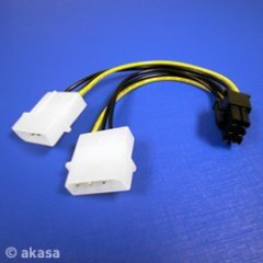 Cable Adaptor PCI-E 2x4 Pin to 6 Pin AK-CB4-6