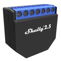Безжично двуканално реле с контрол на щори Smart Wi-fi Relay - Shelly 2.5 - 2 channel, 2 x 10A