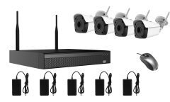 комплект за безжично видеонаблюдение Wi-Fi Kit - 4xBullet IP Cameras 8MP + NVR - WIFI3604DE4FK800