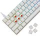 Gaming Mechanical Keyboard SHINOBI 2 - YUSYA 5P Red Switches (English US), White Gaming Mechanical Keyboard SHINOBI 2 - YUSYA 5P Red Switches (English US), White