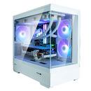 Zalman кутия Case mATX - P30 White - aRGB, Tempered Glass