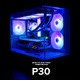 Case mATX - P30 White - aRGB, Tempered Glass Case mATX - P30 White - aRGB, Tempered Glass